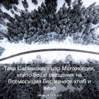 Picture 03 - Битие 14:18 BULG - Така Салимският цар - Bible Verse Picture