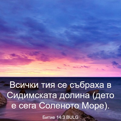Picture 03 - Битие 14:3 BULG - Всички тия се събраха в - Bible Verse Picture