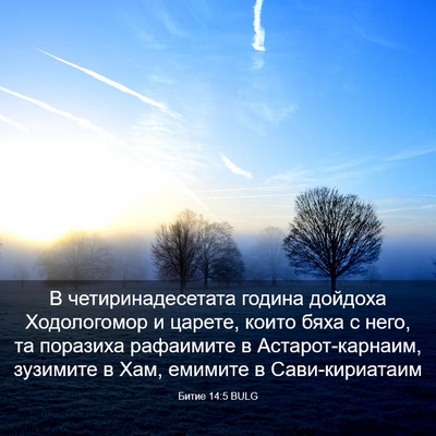 Picture 03 - Битие 14:5 BULG - В четиринадесетата година - Bible Verse Picture