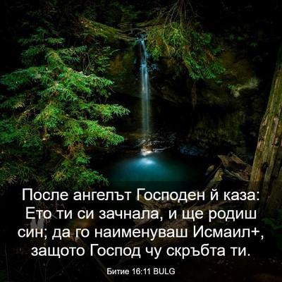 Picture 03 - Битие 16:11 BULG - После ангелът Господен й - Bible Verse Picture