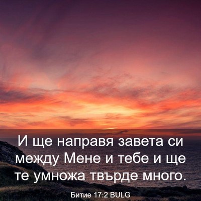 Picture 03 - Битие 17:2 BULG - И ще направя завета си - Bible Verse Picture