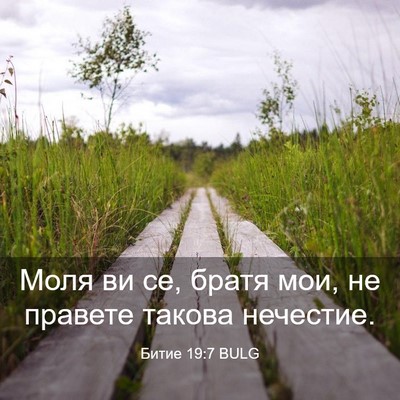 Picture 03 - Битие 19:7 BULG - Моля ви се, братя мои, не - Bible Verse Picture