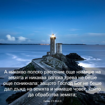 Picture 03 - Битие 2:5 BULG - А никакво полско растение - Bible Verse Picture