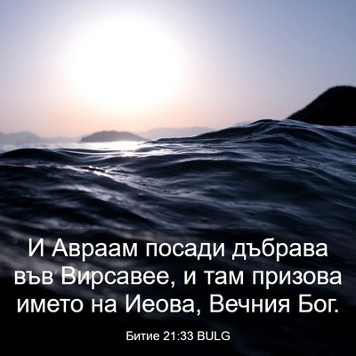 Picture 03 - Битие 21:33 BULG - И Авраам посади дъбрава - Bible Verse Picture