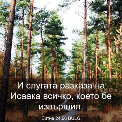 Picture 03 - Битие 24:66 BULG - И слугата разказа на - Bible Verse Picture