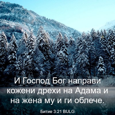 Picture 03 - Битие 3:21 BULG - И Господ Бог направи - Bible Verse Picture