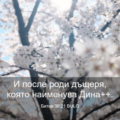 Picture 03 - Битие 30:21 BULG - И после роди дъщеря, която - Bible Verse Picture