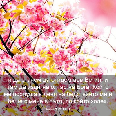 Picture 03 - Битие 35:3 BULG - и да станем да отидем във - Bible Verse Picture