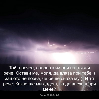 Picture 03 - Битие 38:16 BULG - Той, прочее, свърна към нея - Bible Verse Picture