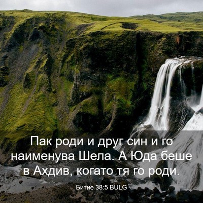 Picture 03 - Битие 38:5 BULG - Пак роди и друг син и го - Bible Verse Picture