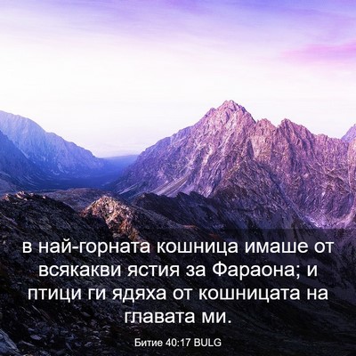 Picture 03 - Битие 40:17 BULG - в най-горната кошница - Bible Verse Picture