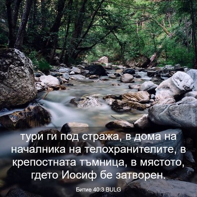 Picture 03 - Битие 40:3 BULG - тури ги под стража, в дома - Bible Verse Picture