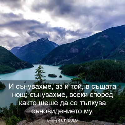 Picture 03 - Битие 41:11 BULG - И сънувахме, аз и той, в - Bible Verse Picture