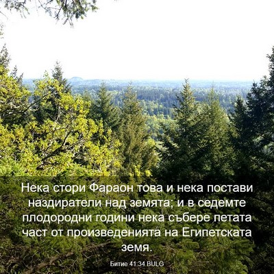 Picture 03 - Битие 41:34 BULG - Нека стори Фараон това и - Bible Verse Picture