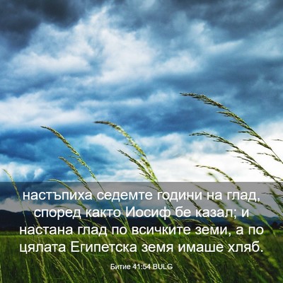 Picture 03 - Битие 41:54 BULG - настъпиха седемте години - Bible Verse Picture
