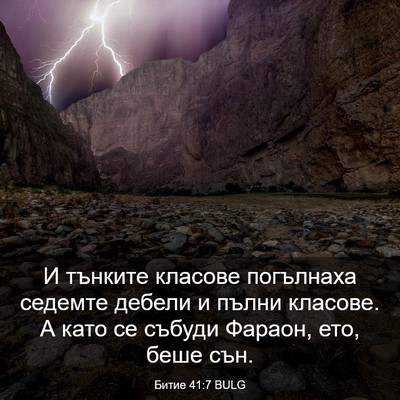 Picture 03 - Битие 41:7 BULG - И тънките класове - Bible Verse Picture
