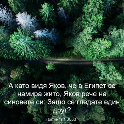 Picture 03 - Битие 42:1 BULG - А като видя Яков, че в - Bible Verse Picture