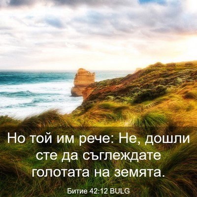 Picture 03 - Битие 42:12 BULG - Но той им рече: Не, дошли - Bible Verse Picture
