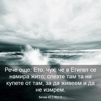 Picture 03 - Битие 42:2 BULG - Рече още: Ето, чух, че в - Bible Verse Picture