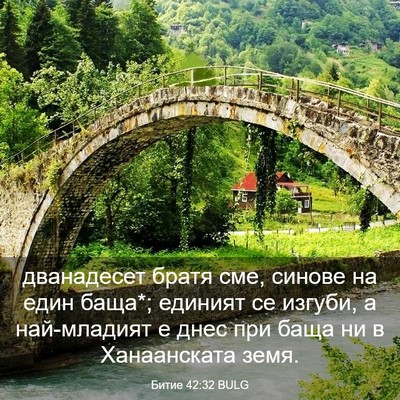 Picture 03 - Битие 42:32 BULG - дванадесет братя сме, - Bible Verse Picture