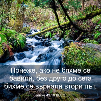 Picture 03 - Битие 43:10 BULG - Понеже, ако не бяхме се - Bible Verse Picture