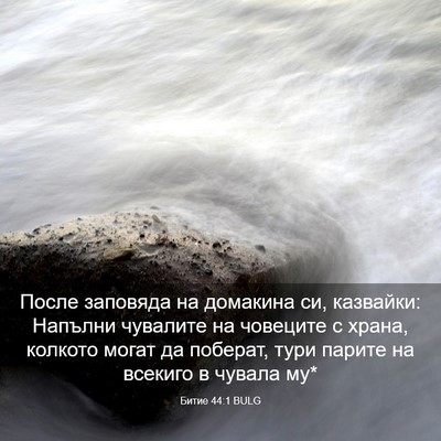 Picture 03 - Битие 44:1 BULG - После заповяда на домакина - Bible Verse Picture