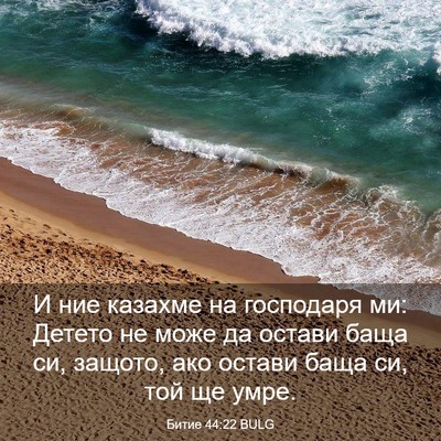 Picture 03 - Битие 44:22 BULG - И ние казахме на господаря - Bible Verse Picture