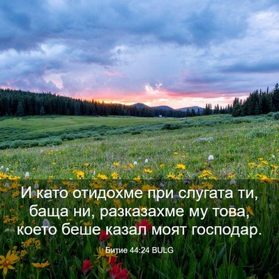Picture 03 - Битие 44:24 BULG - И като отидохме при - Bible Verse Picture