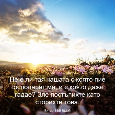 Picture 03 - Битие 44:5 BULG - Не е ли тая чашата с която - Bible Verse Picture