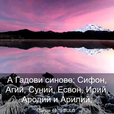 Picture 03 - Битие 46:16 BULG - А Гадови синове: Сифон, - Bible Verse Picture