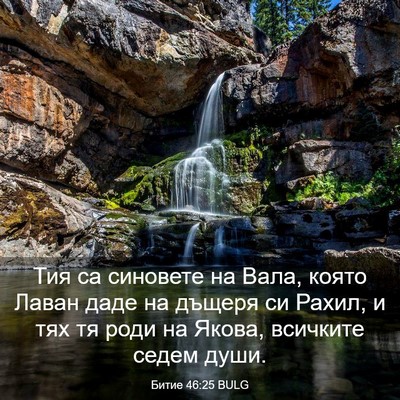Picture 03 - Битие 46:25 BULG - Тия са синовете на Вала, - Bible Verse Picture