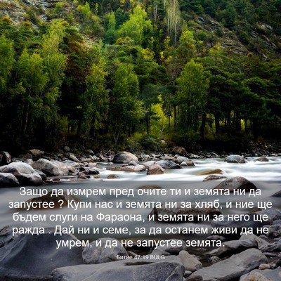 Picture 03 - Битие 47:19 BULG - Защо да измрем пред очите - Bible Verse Picture