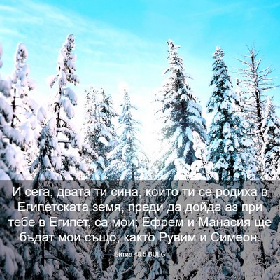 Picture 03 - Битие 48:5 BULG - И сега, двата ти сина, които - Bible Verse Picture