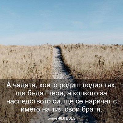 Picture 03 - Битие 48:6 BULG - А чадата, които родиш подир - Bible Verse Picture