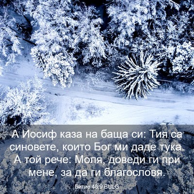 Picture 03 - Битие 48:9 BULG - А Иосиф каза на баща си: Тия - Bible Verse Picture