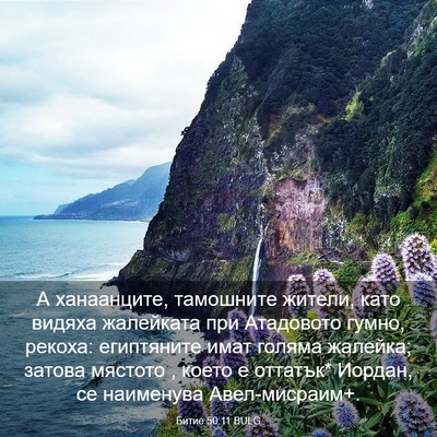 Picture 03 - Битие 50:11 BULG - А ханаанците, тамошните - Bible Verse Picture