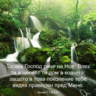 Picture 03 - Битие 7:1 BULG - Тогава Господ рече на Ноя: - Bible Verse Picture