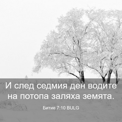 Picture 03 - Битие 7:10 BULG - И след седмия ден водите на - Bible Verse Picture