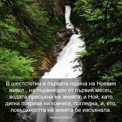 Picture 03 - Битие 8:13 BULG - В шестстотин и първата - Bible Verse Picture