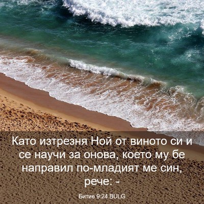 Picture 03 - Битие 9:24 BULG - Като изтрезня Ной от - Bible Verse Picture