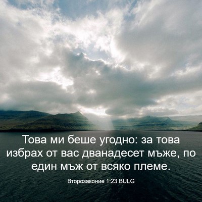 Picture 03 - Второзаконие 1:23 BULG - Това ми беше угодно: за - Bible Verse Picture