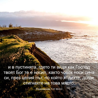 Picture 03 - Второзаконие 1:31 BULG - и в пустинята, гдето ти - Bible Verse Picture