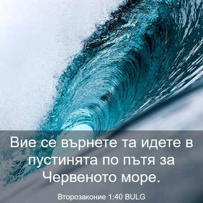 Picture 03 - Второзаконие 1:40 BULG - Вие се върнете та идете в - Bible Verse Picture