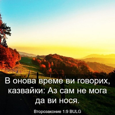 Picture 03 - Второзаконие 1:9 BULG - В онова време ви говорих, - Bible Verse Picture