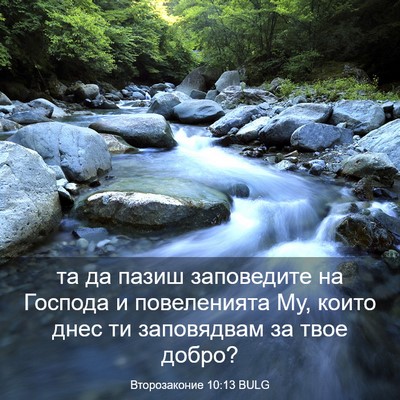 Picture 03 - Второзаконие 10:13 BULG - та да пазиш заповедите на - Bible Verse Picture
