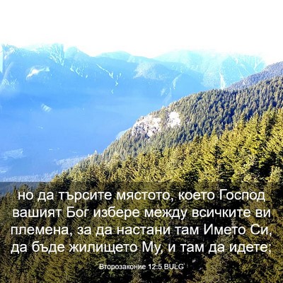 Picture 03 - Второзаконие 12:5 BULG - но да търсите мястото, - Bible Verse Picture
