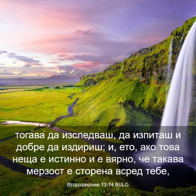 Picture 03 - Второзаконие 13:14 BULG - тогава да изследваш, да - Bible Verse Picture