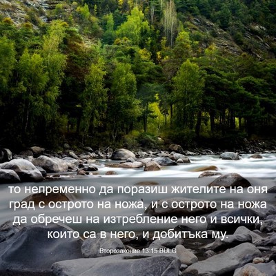 Picture 03 - Второзаконие 13:15 BULG - то непременно да поразиш - Bible Verse Picture