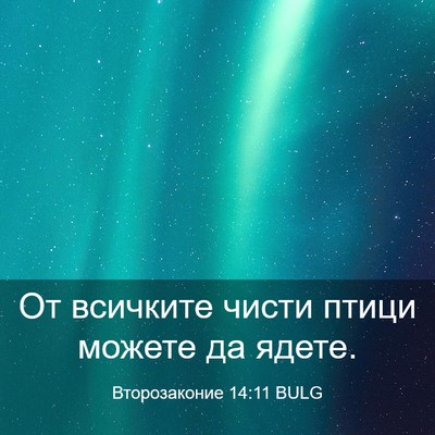 Picture 03 - Второзаконие 14:11 BULG - От всичките чисти птици - Bible Verse Picture