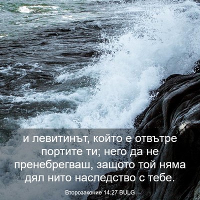 Picture 03 - Второзаконие 14:27 BULG - и левитинът, който е - Bible Verse Picture